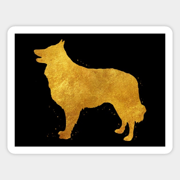 Schipperke golden art Magnet by Yahya Art